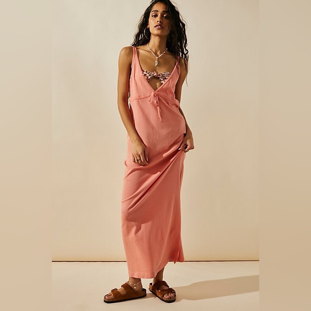 Free People Pink Midi Dress